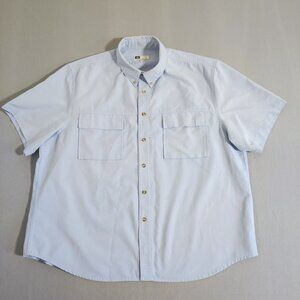 Tilley button down shirt men's size 3XL blue colour short sleeve made in Canada